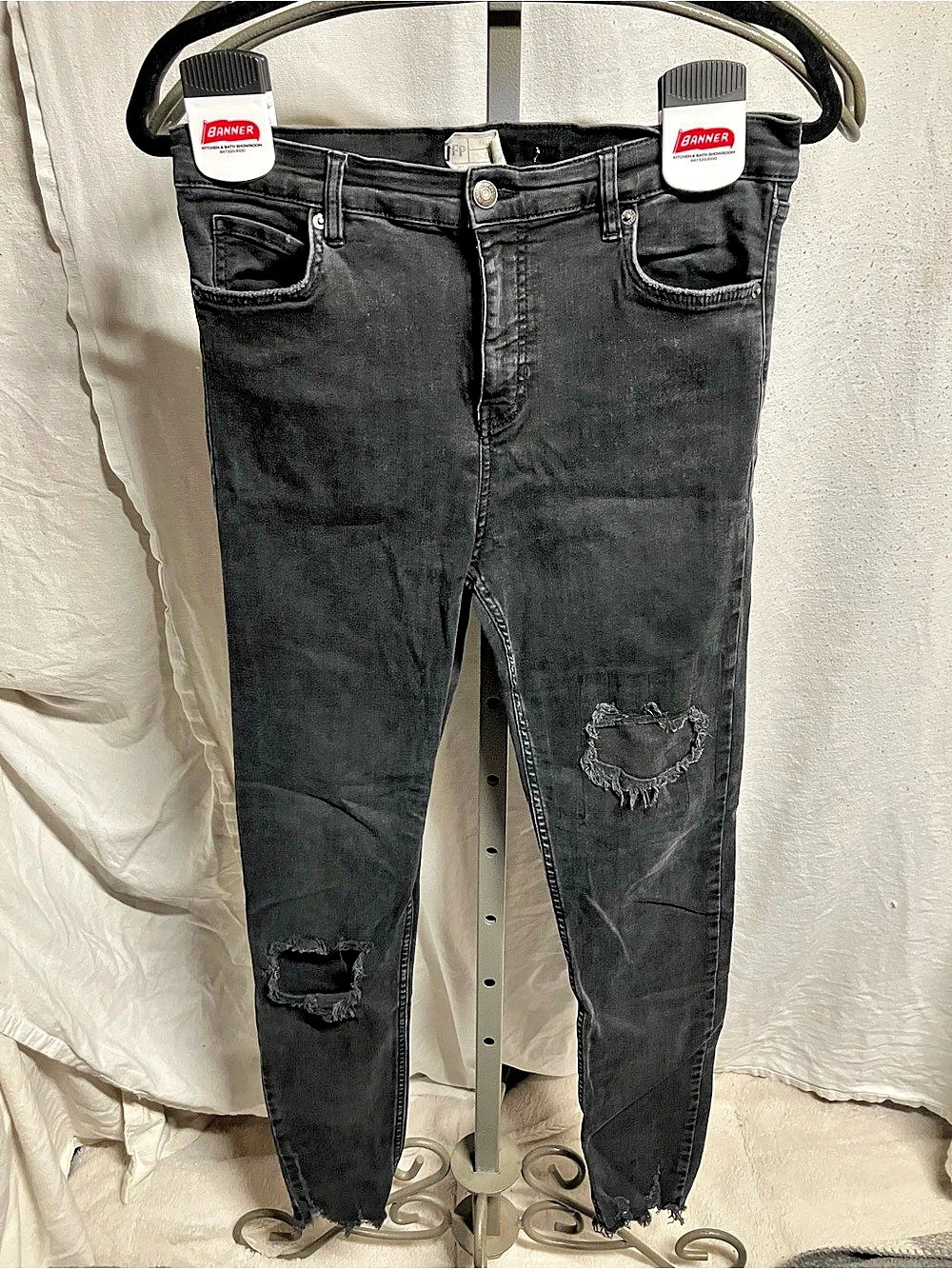 Free People Skinny Jeans Black Waist 29 Length 30